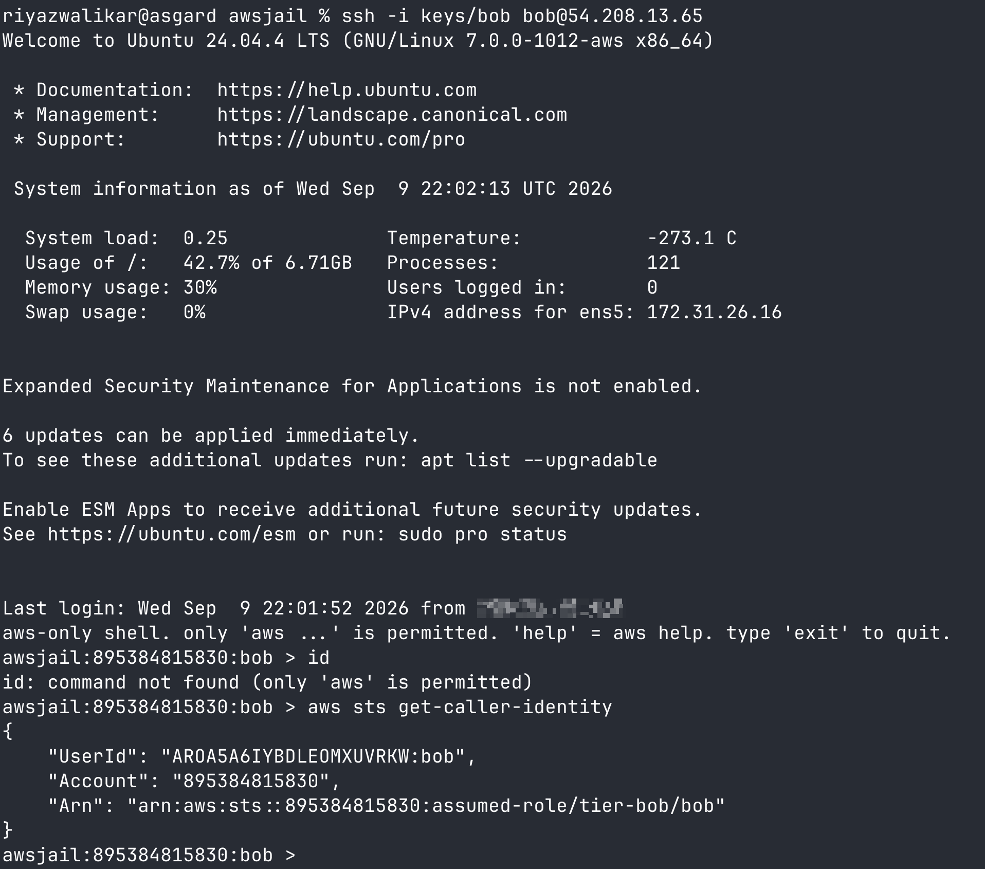 awsjail demo setup